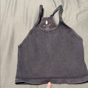 FP Movement by Free People Black Ribbed Tank Top
